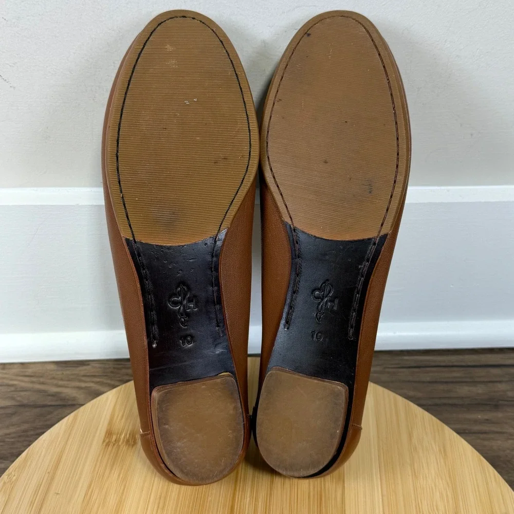 Good Cole Haan Loafers Womens 10 Brown Good Tassel Pebbled Leather Flats